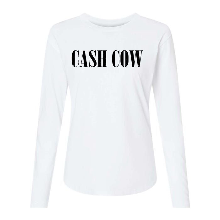 Cash Cow Womens Cotton Relaxed Long Sleeve T-Shirt