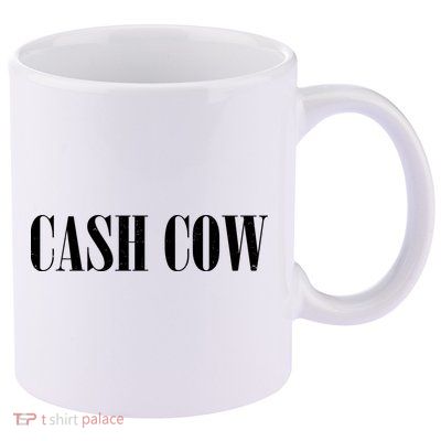 Cash Cow 11oz C Handle Ceramic Mug