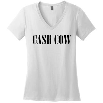 Cash Cow Women's V-Neck T-Shirt