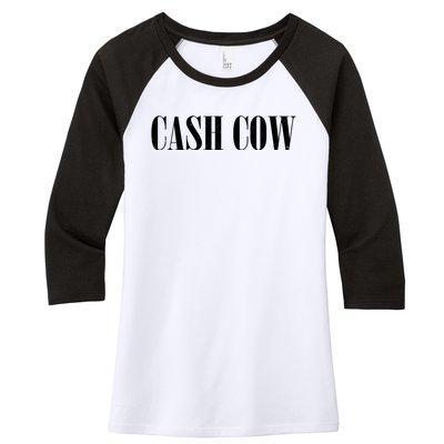 Cash Cow Women's Tri-Blend 3/4-Sleeve Raglan Shirt