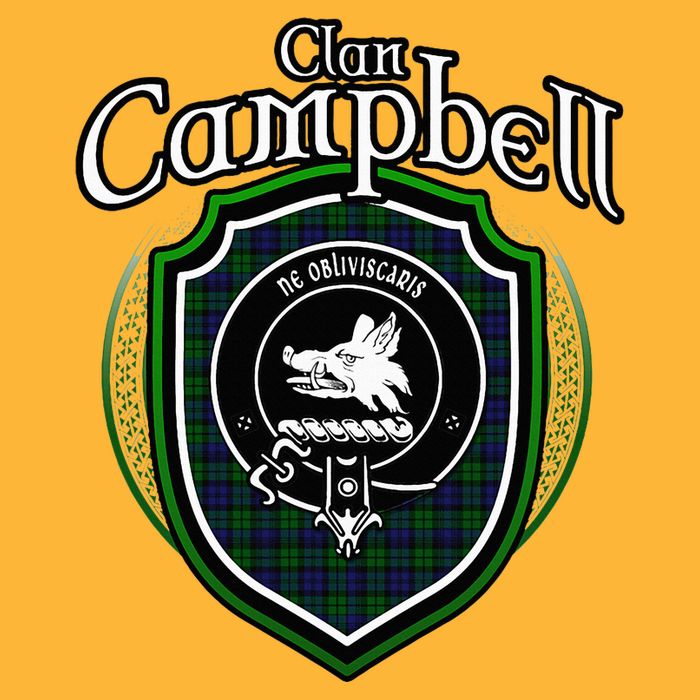 Campbell Clan Crest Scottish Clan Campbell Family Badge Sustainable Knit Beanie