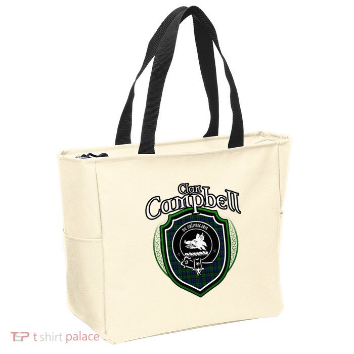 Campbell Clan Crest Scottish Clan Campbell Family Badge Zip Tote Bag