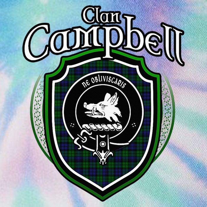 Campbell Clan Crest Scottish Clan Campbell Family Badge Legacy Tie Dye Trucker Hat