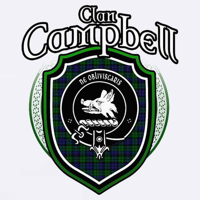 Campbell Clan Crest Scottish Clan Campbell Family Badge Sueded Cloud Jersey T-Shirt