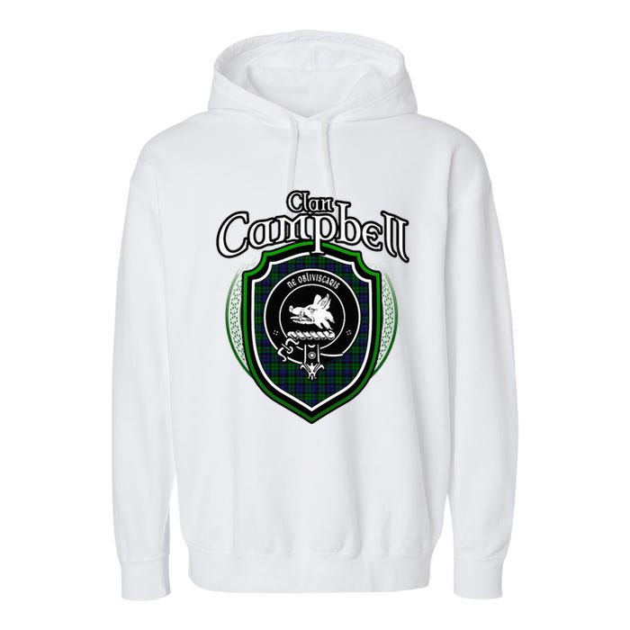 Campbell Clan Crest Scottish Clan Campbell Family Badge Garment-Dyed Fleece Hoodie