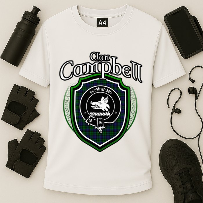 Campbell Clan Crest Scottish Clan Campbell Family Badge Performance Shirt