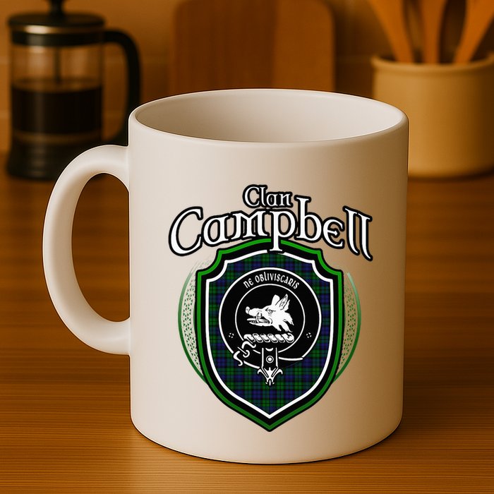 Campbell Clan Crest Scottish Clan Campbell Family Badge Mug