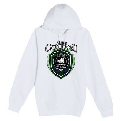 Campbell Clan Crest Scottish Clan Campbell Family Badge Premium Pullover Hoodie