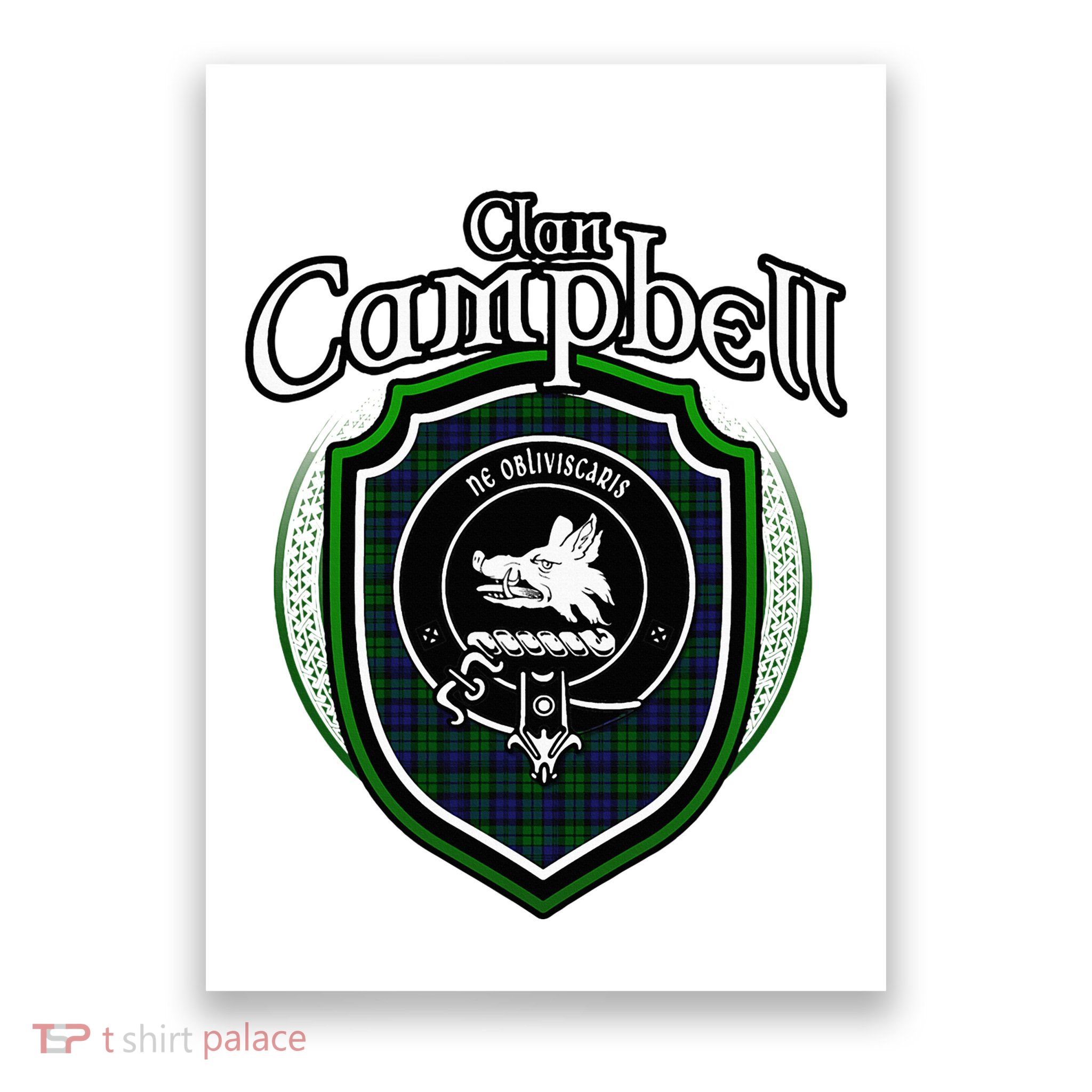Campbell Clan Crest Scottish Clan Campbell Family Badge Poster