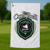Campbell Clan Crest Scottish Clan Campbell Family Badge Golf Towel
