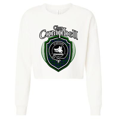 Campbell Clan Crest Scottish Clan Campbell Family Badge Cropped Pullover Crew