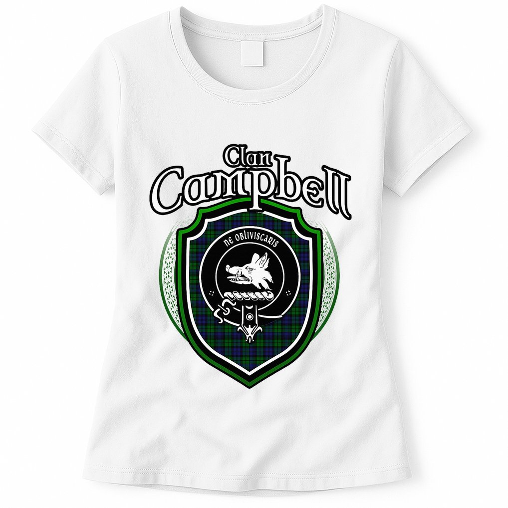 Campbell Clan Crest Scottish Clan Campbell Family Badge Womens T-Shirt