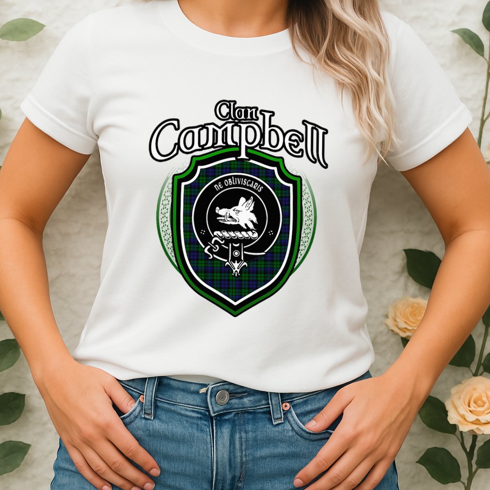 Campbell Clan Crest Scottish Clan Campbell Family Badge Womens T-Shirt