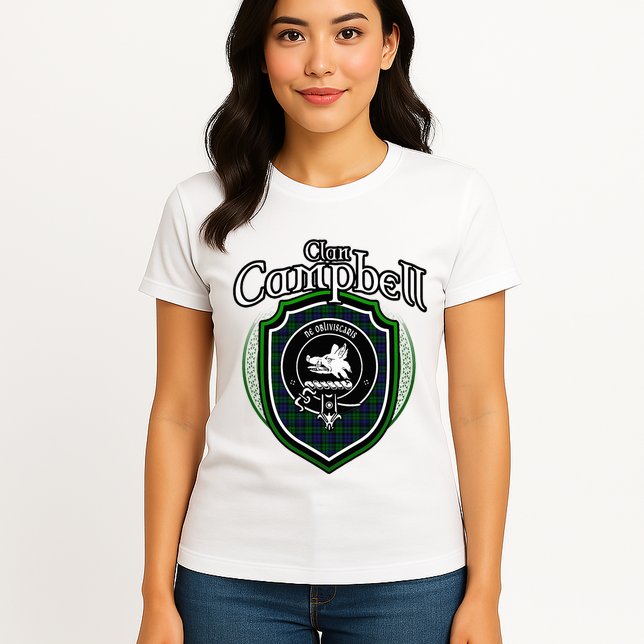 Campbell Clan Crest Scottish Clan Campbell Family Badge Womens T-Shirt