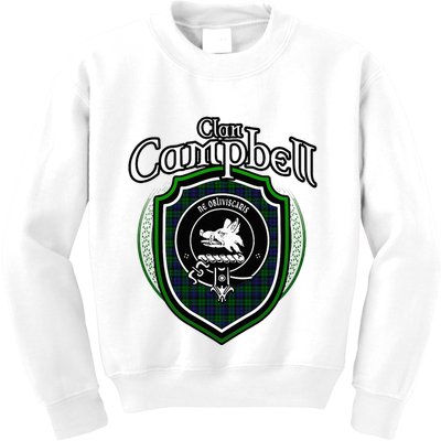 Campbell Clan Crest Scottish Clan Campbell Family Badge Kids Sweatshirt