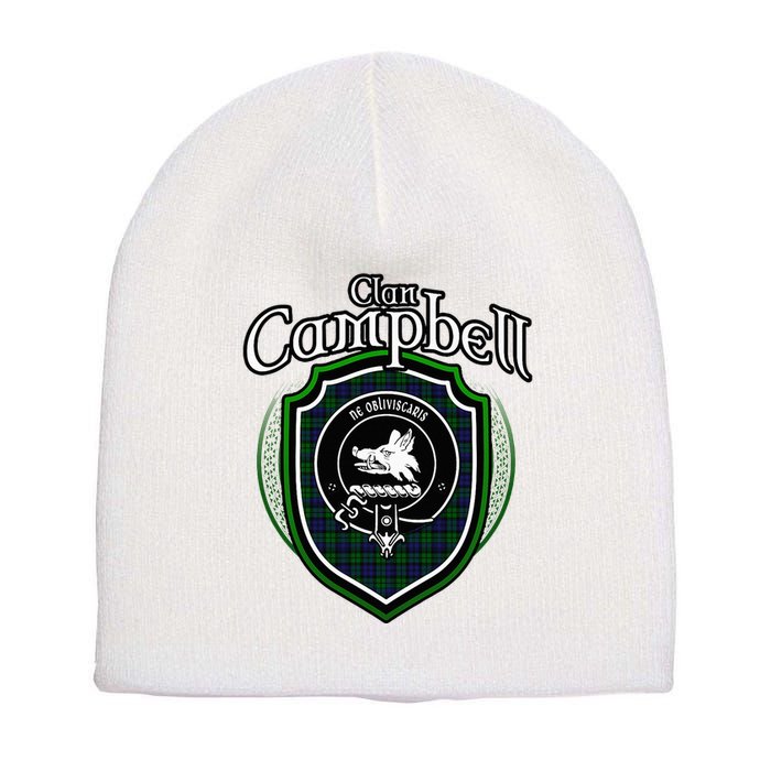 Campbell Clan Crest Scottish Clan Campbell Family Badge Short Acrylic Beanie