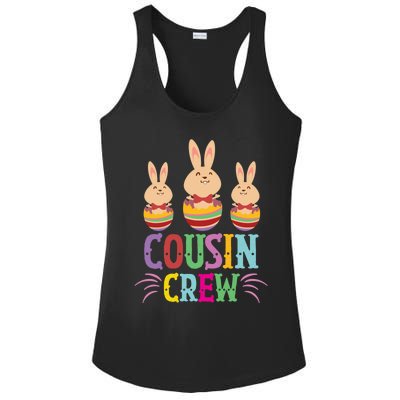 Cousin Crew Cute Bunny Rabbit Matching Easter Day Party Gift Ladies PosiCharge Competitor Racerback Tank