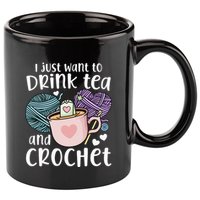 Crocheting Crochet 11oz C Handle Ceramic Mug