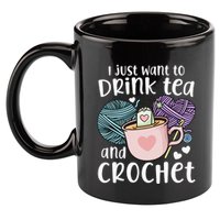 Crocheting Crochet 11oz C Handle Ceramic Mug