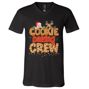 Christmas Cookie Crew Baking Pajamas Baking Family Funny V-Neck T-Shirt