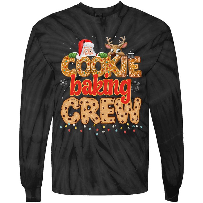 Christmas Cookie Crew Baking Pajamas Baking Family Funny Tie-Dye Long Sleeve Shirt