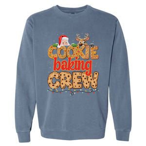 Christmas Cookie Crew Baking Pajamas Baking Family Funny Garment-Dyed Sweatshirt