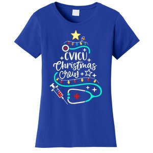 Cvicu Christmas Crew Cardiovascular Nurse Icu Tech Secretary Gift Women's T-Shirt