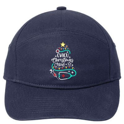 Cvicu Christmas Crew Cardiovascular Nurse Icu Tech Secretary Gift 7-Panel Snapback Hat