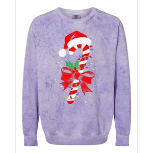 Christmas Candy Cane Pajamas Gift Colorblast Crewneck Sweatshirt