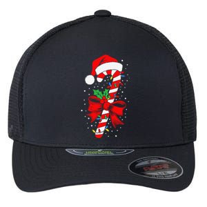 Christmas Candy Cane Pajamas Gift Flexfit Unipanel Trucker Cap