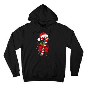 Christmas Candy Cane Pajamas Gift Hoodie