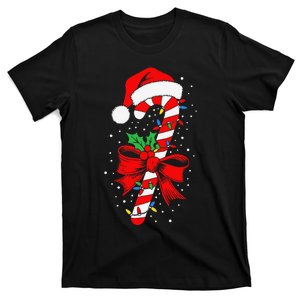 Christmas Candy Cane Pajamas Gift T-Shirt