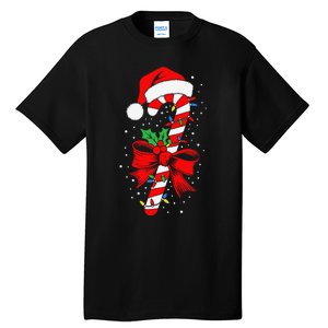 Christmas Candy Cane Pajamas Gift Tall T-Shirt