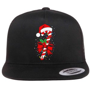 Christmas Candy Cane Pajamas Gift Flat Bill Trucker Hat