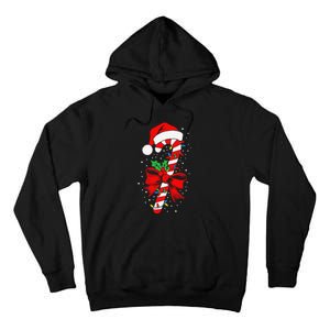 Christmas Candy Cane Pajamas Gift Tall Hoodie