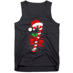 Christmas Candy Cane Pajamas Gift Tank Top