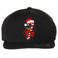 Christmas Candy Cane Pajamas Gift Wool Snapback Cap