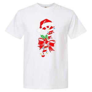 Christmas Candy Cane Pajamas Gift Garment-Dyed Heavyweight T-Shirt