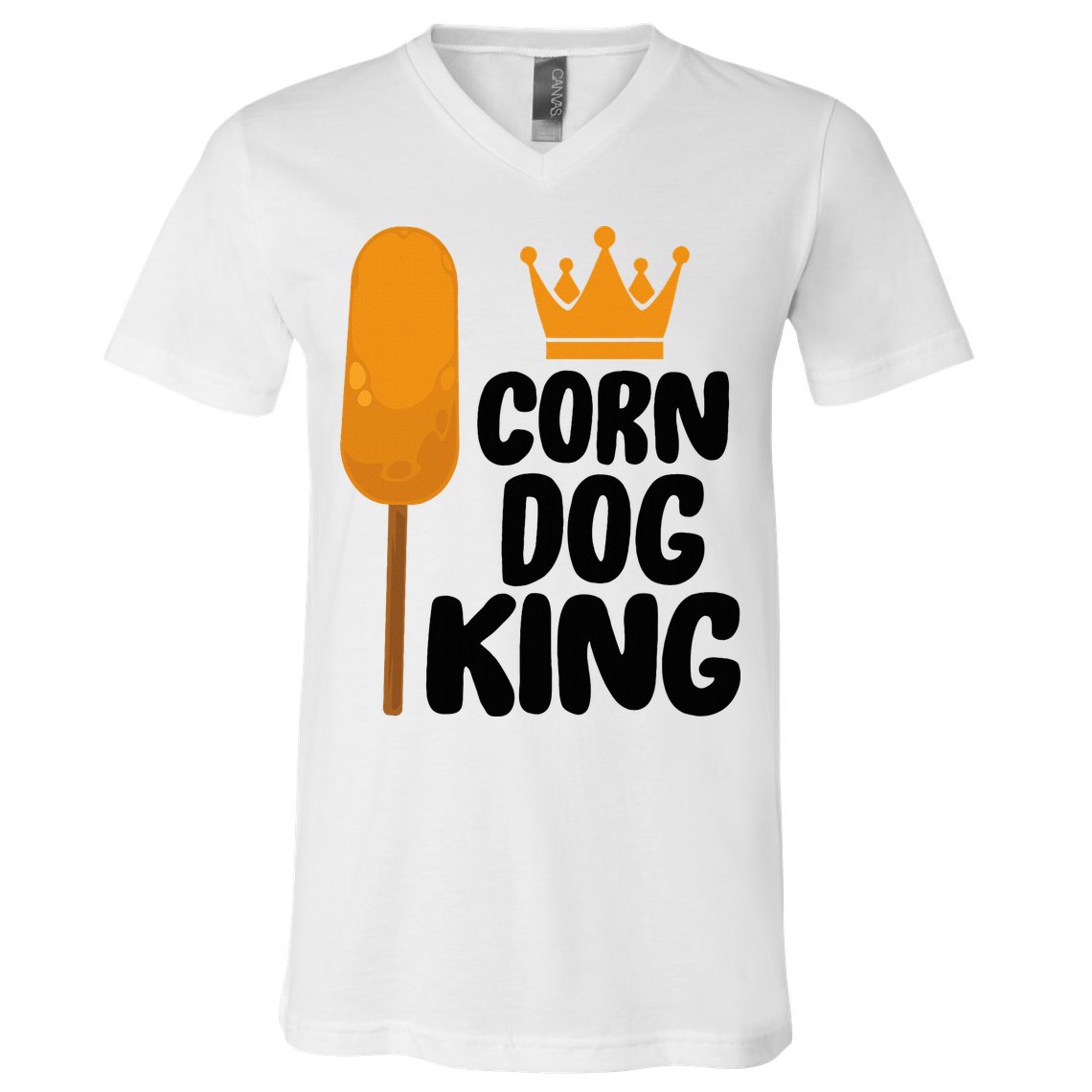 Corndog Costume  Corn Dog King  V-Neck T-Shirt