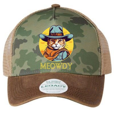 Cat Cowboy Cowgirl Halloween Meow Howdy Meowdy Legacy Tie Dye Trucker Hat