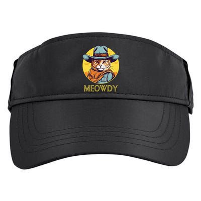 Cat Cowboy Cowgirl Halloween Meow Howdy Meowdy Adult Drive Performance Visor