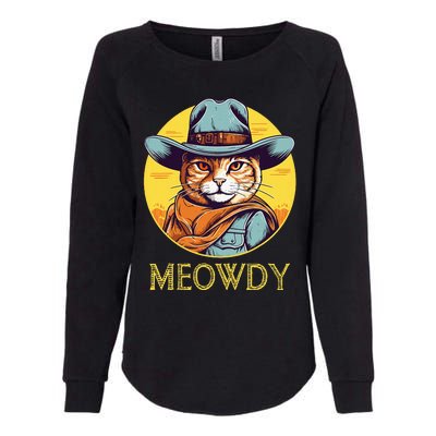 Cat Cowboy Cowgirl Halloween Meow Howdy Meowdy Womens California Wash Sweatshirt