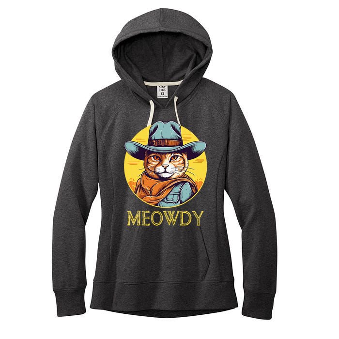 Cat Cowboy Cowgirl Halloween Meow Howdy Meowdy Women's Fleece Hoodie