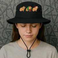 Christmas Capybara Classic Bucket Hat