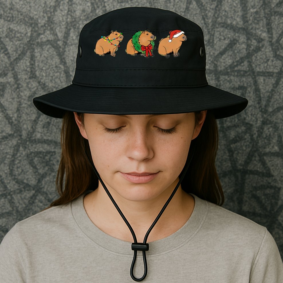 Christmas Capybara Classic Bucket Hat