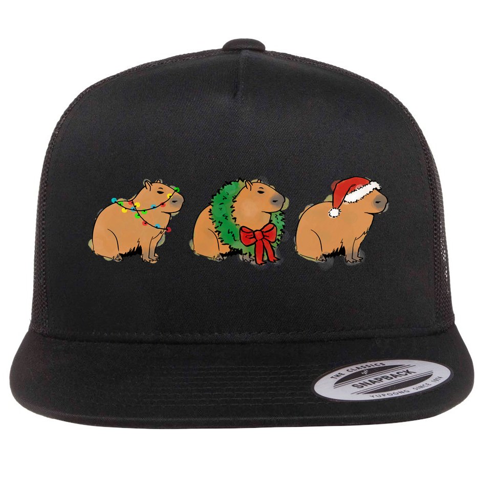 Christmas Capybara Classic Flat Bill Trucker Hat