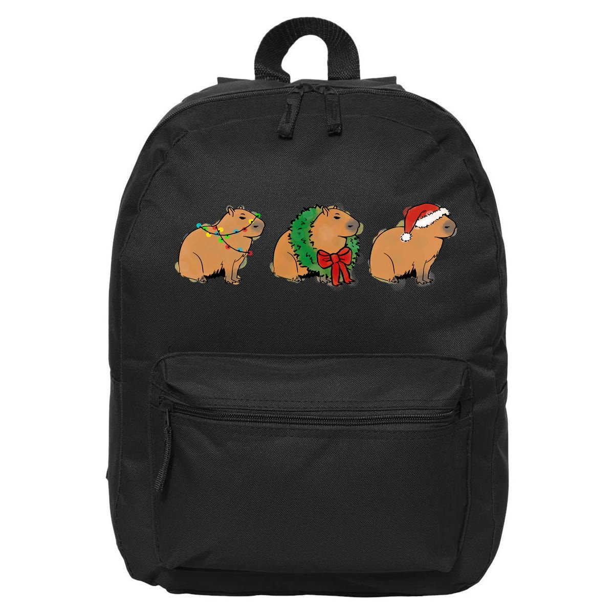 Christmas Capybara Classic 16 in Basic Backpack
