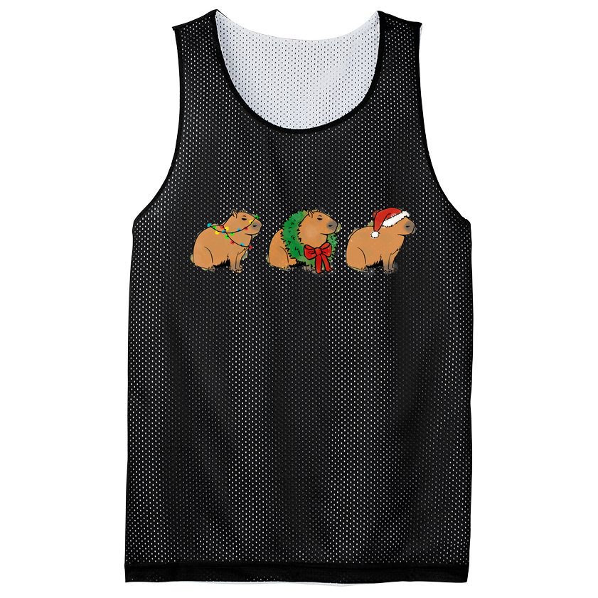 Christmas Capybara Classic Mesh Reversible Basketball Jersey Tank