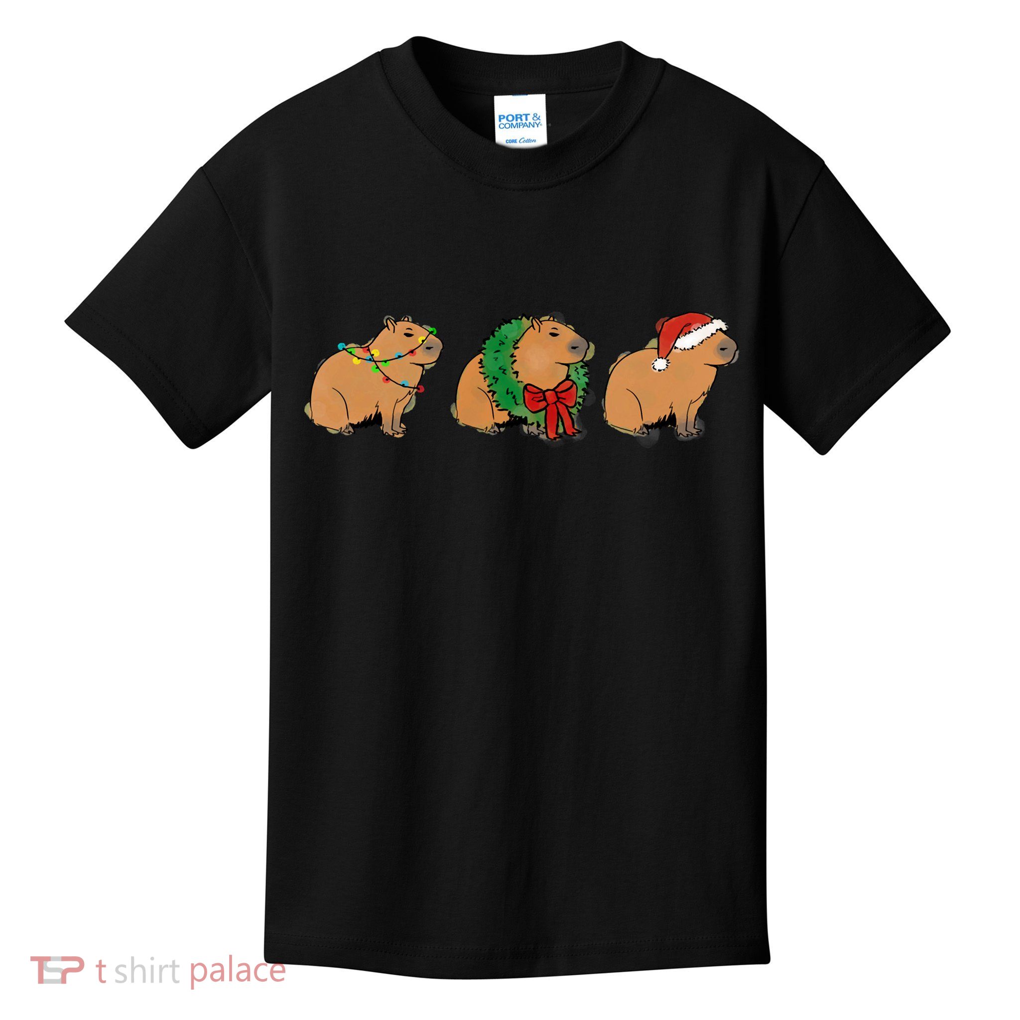 Christmas Capybara Classic Kids T-Shirt