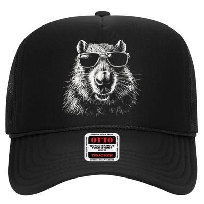 Capybara Capybara Capybara High Crown Mesh Back Trucker Hat